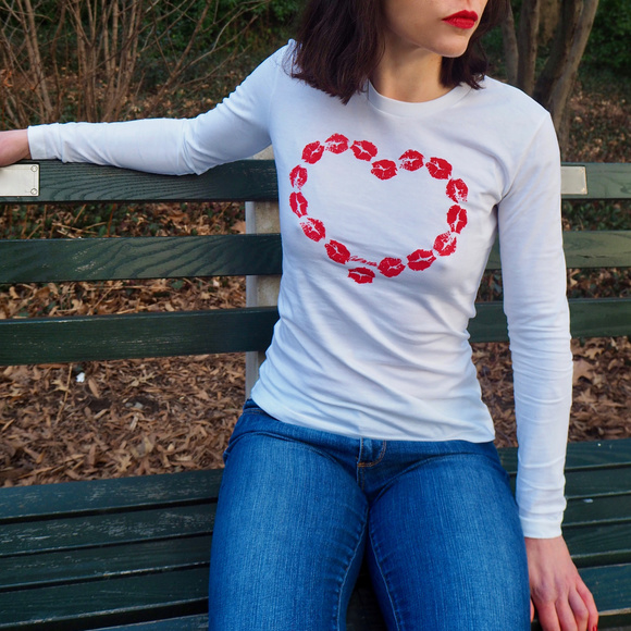 Crew Neck - Long Sleeve 100 % Organic Cotton Tee - Picture 3 of 7